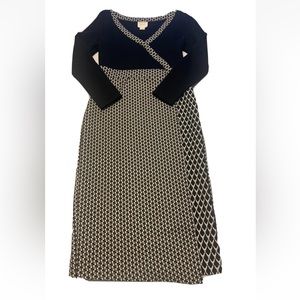 Anthropologie Maeve Faux Wrap MIDI Sheath Career Dress size 6